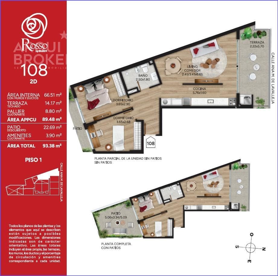 Two-bedroom apartment with a patio for sale in Cordón -108