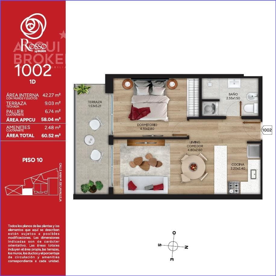 One-Bedroom Apartment for Sale in Cordón -1002