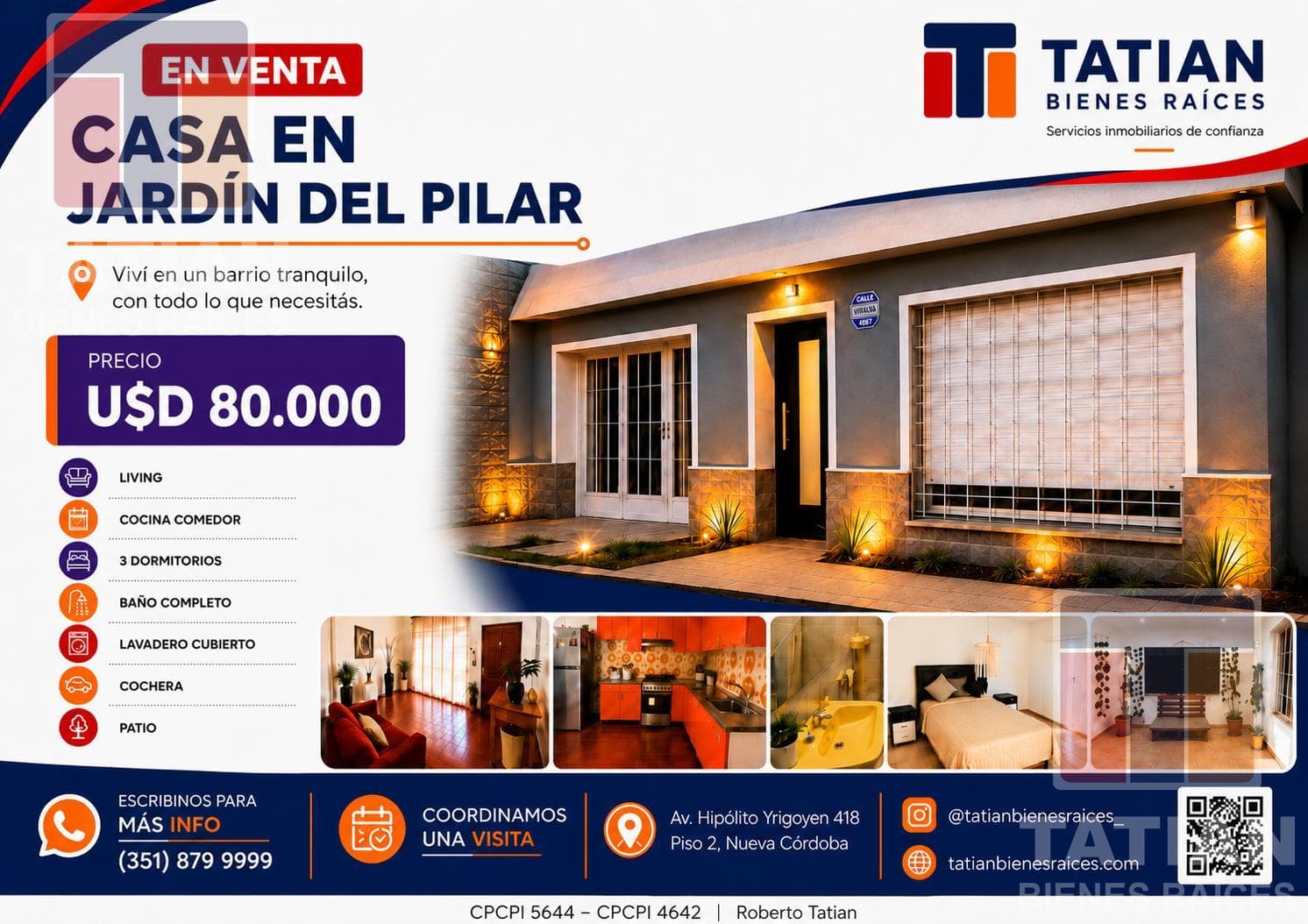 Great Opportunity in Barrio Jardín Pilar! Solidly Built 2-Bedroom House with a Large Patio and Garage