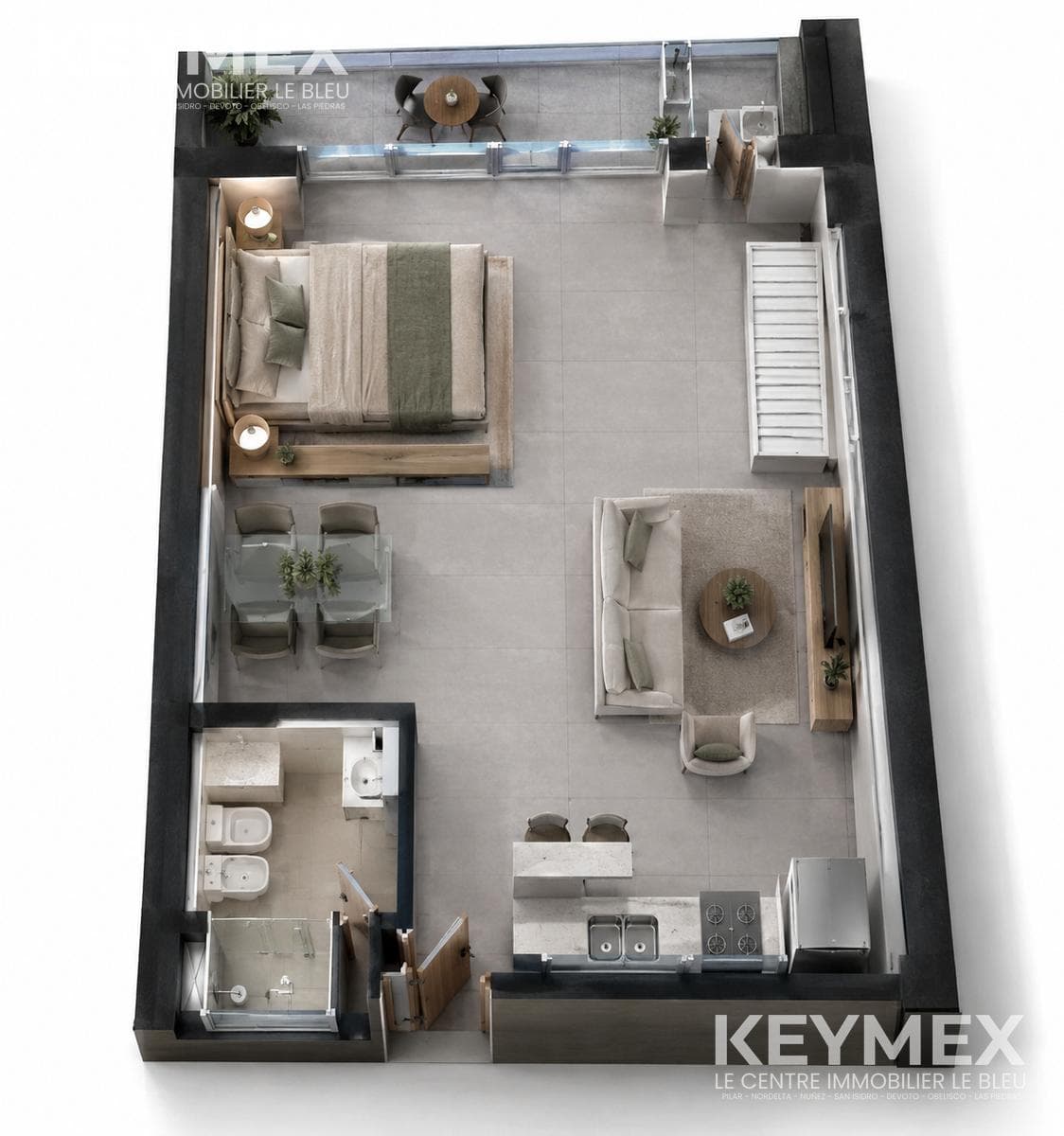 Studio apartment for sale in Morón, with garage and storage room; eligible for a mortgage