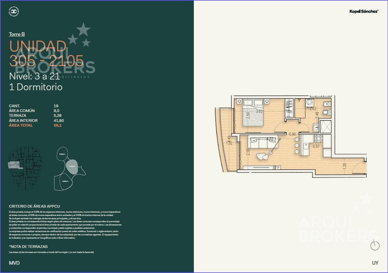One-Bedroom Apartment for Sale in Buceo - 1805B
