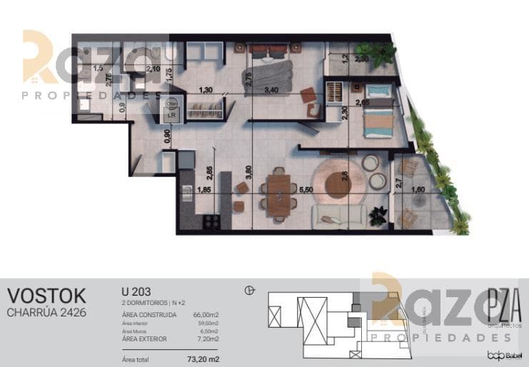 2-Bedroom Apartment for Sale in Pocitos