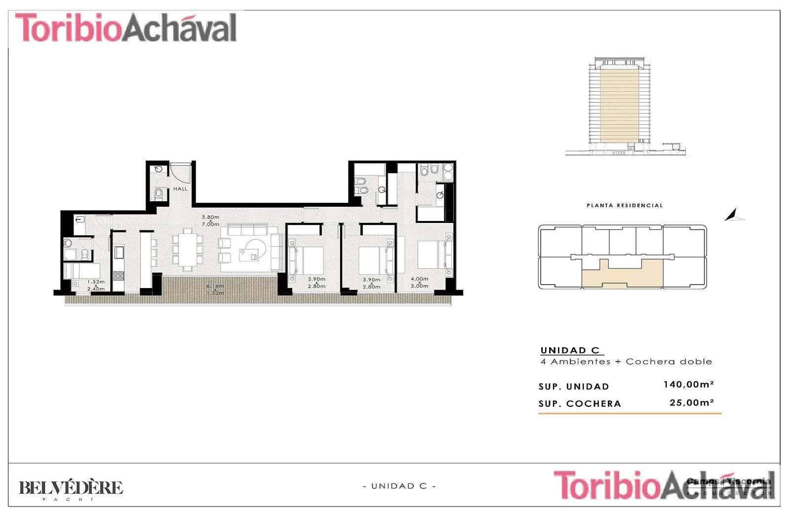 4-room apartment for sale at BELVEDERE YACHT, Unit 201 - with garage