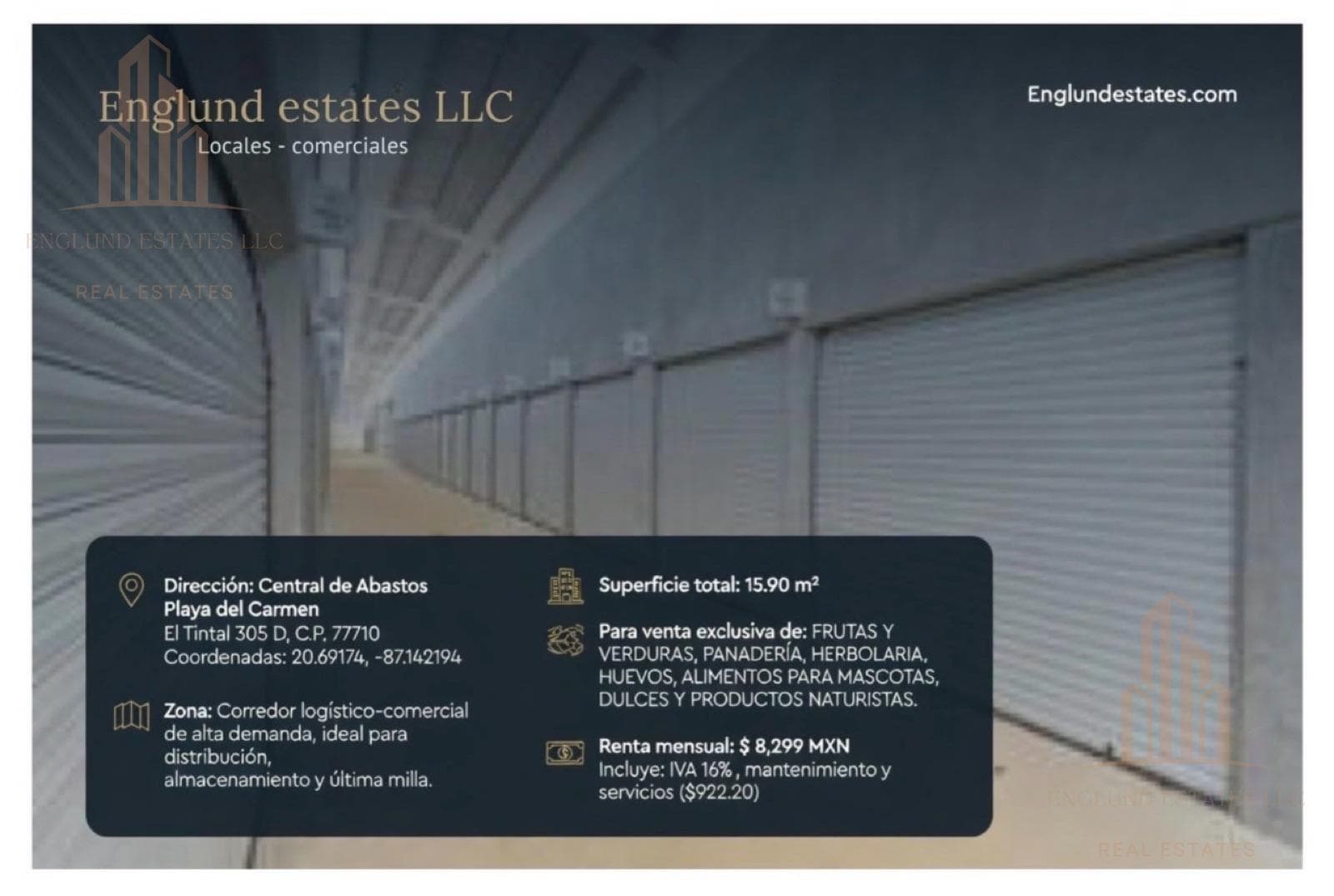 WINE CELLAR FOR RENT INSIDE THE PLAYA DEL CARMEN WHOLESALE MARKET