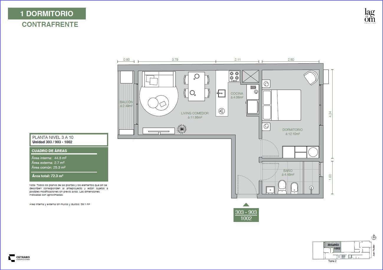 One-bedroom apartment for sale in Cordón - 803
