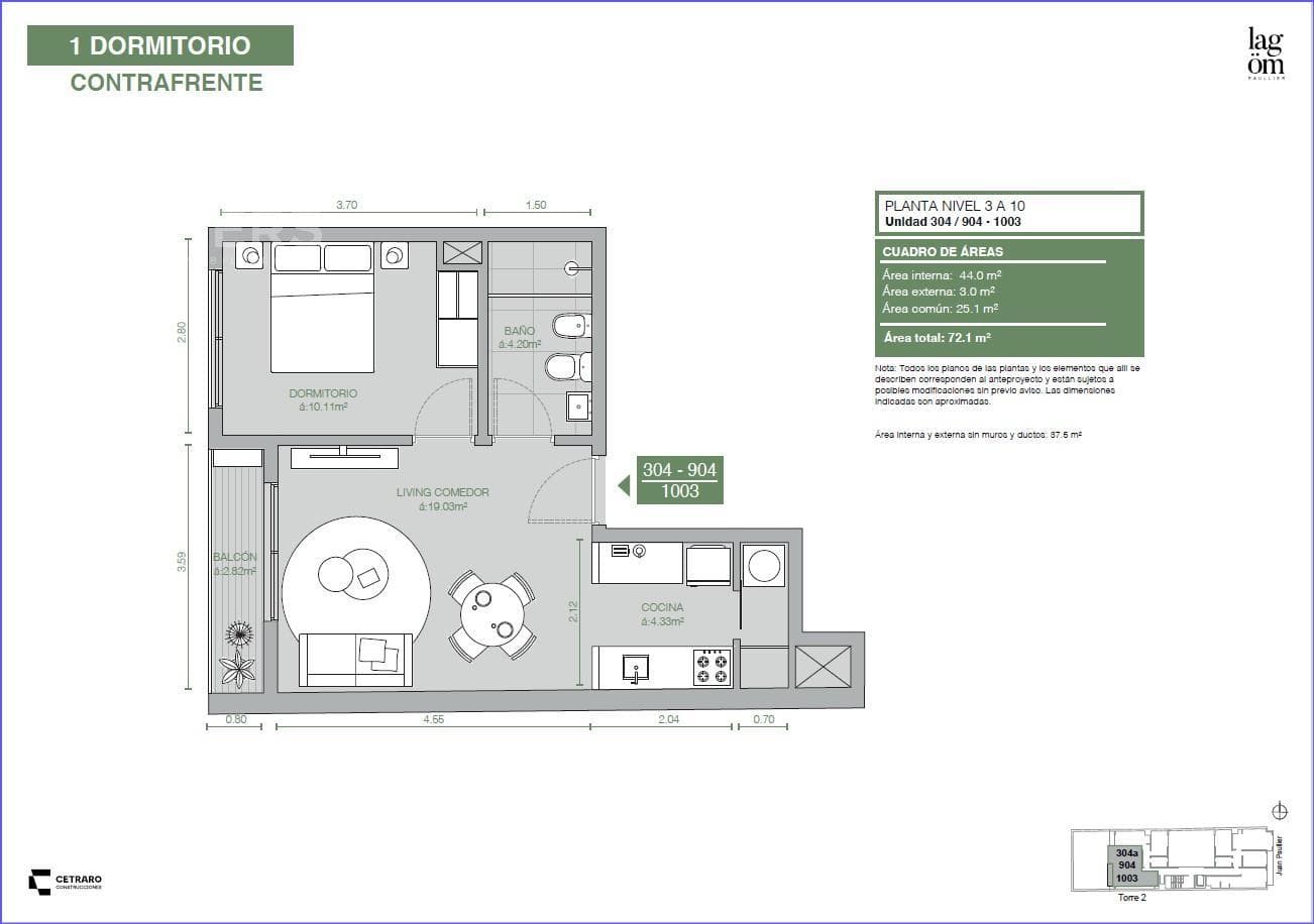 One-Bedroom Apartment for Sale in Cordón - 1003