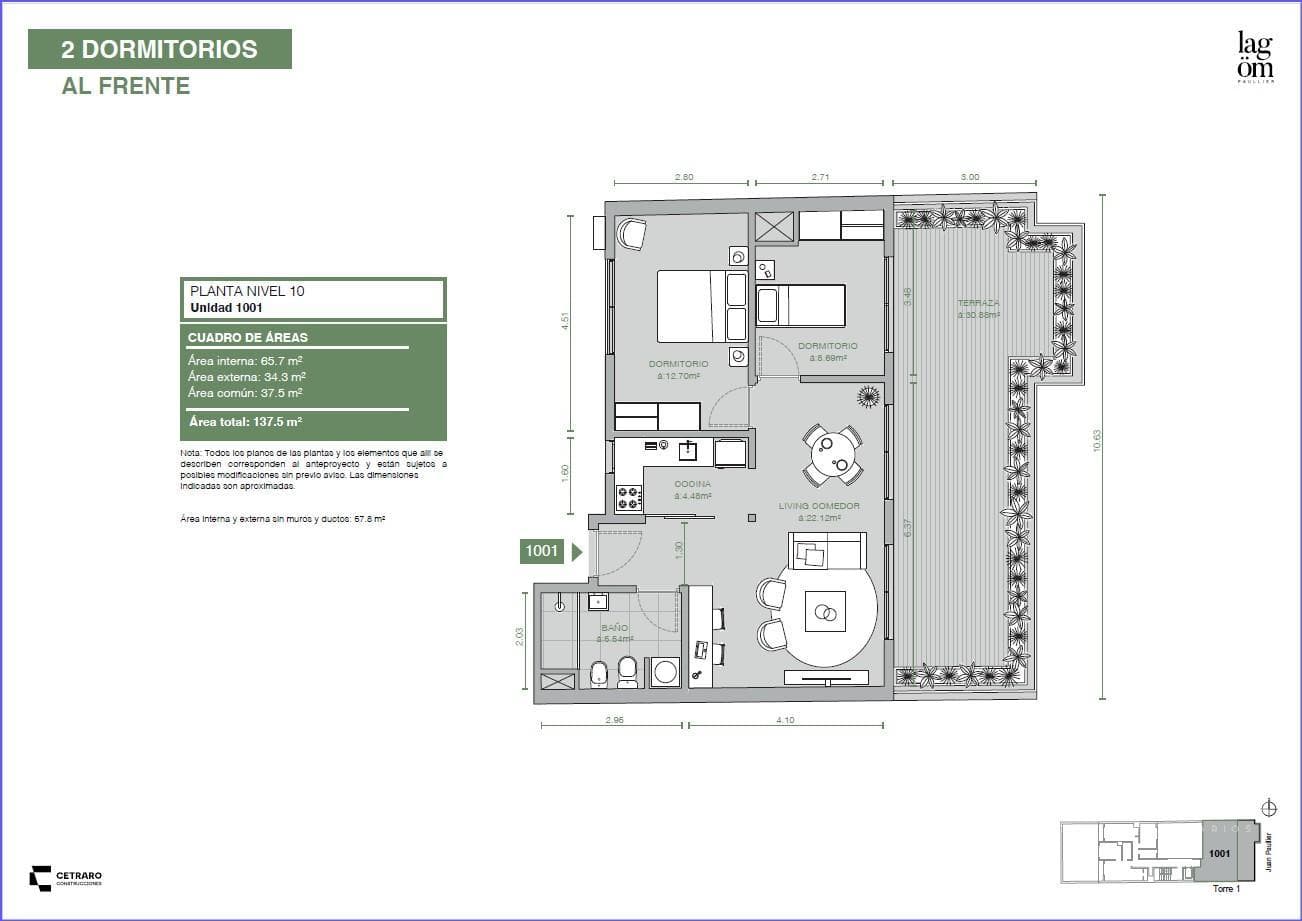 Two-Bedroom Penthouse Apartment for Sale in Cordón - 1001