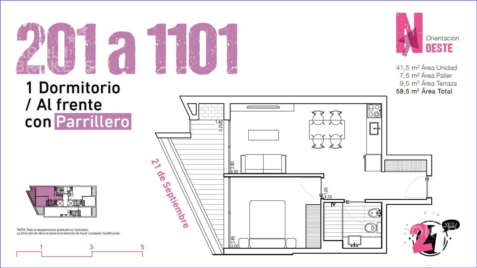 One-bedroom apartment for sale in Parque Rodó - 301