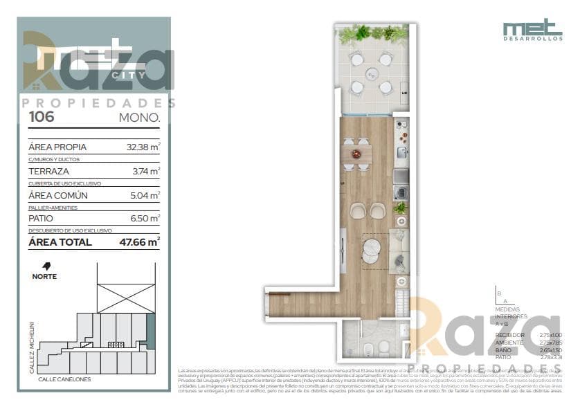 Studio Apartment for Sale in Barrio Sur