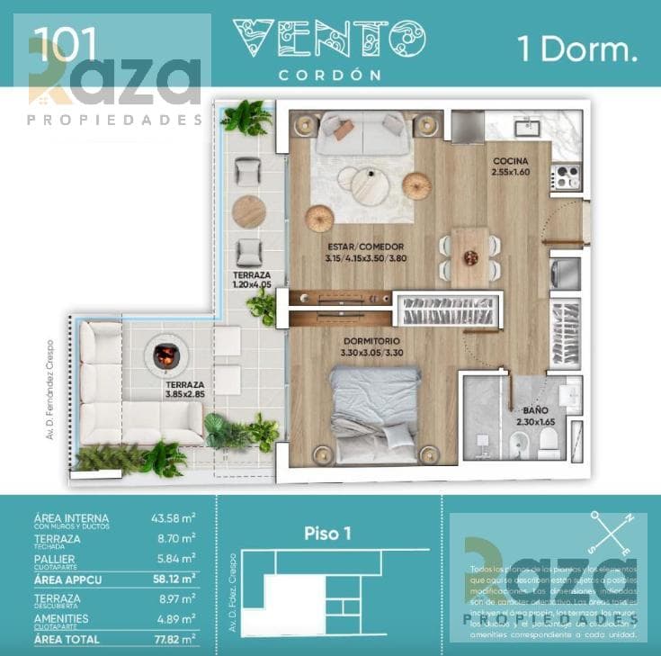1-Bedroom Apartment for Sale