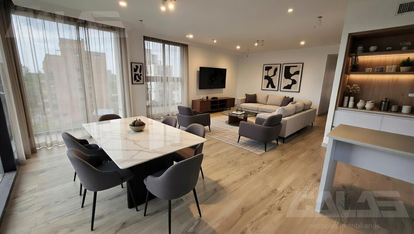 Luxury 150 m² apartment with a terrace, hot tub, and private grill.