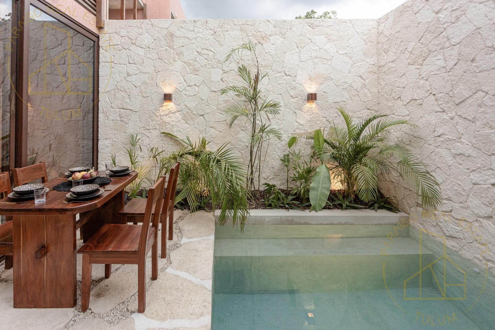 3-bedroom townhouse for rent, with 2 private pools and a rooftop deck—Villa 2—in La Kukulkan, Tulum