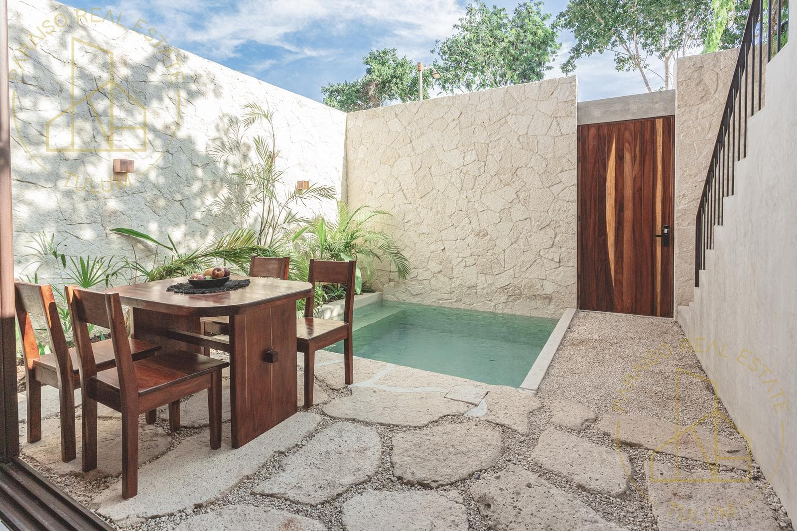 3-bedroom townhouse for rent, with 2 private pools and a rooftop deck—Villa 2—in La Kukulkan, Tulum