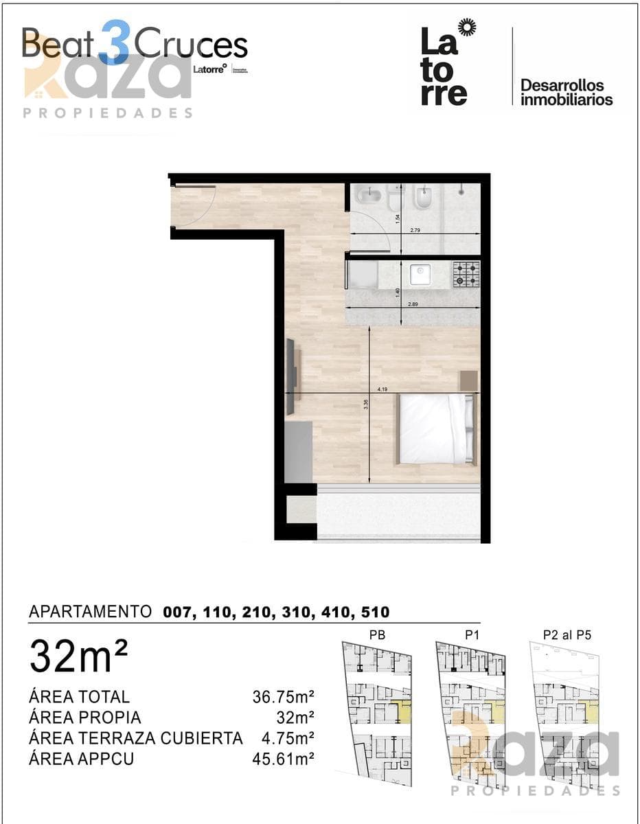 Studio Apartment for Sale in Tres Cruces