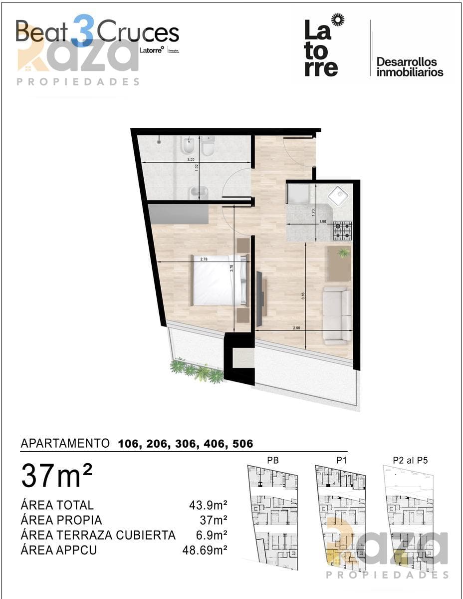 1-Bedroom Apartment for Sale in Tres Cruces