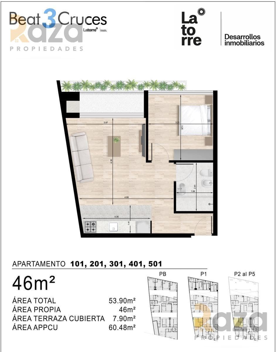 1-Bedroom Apartment for Sale in Tres Cruces