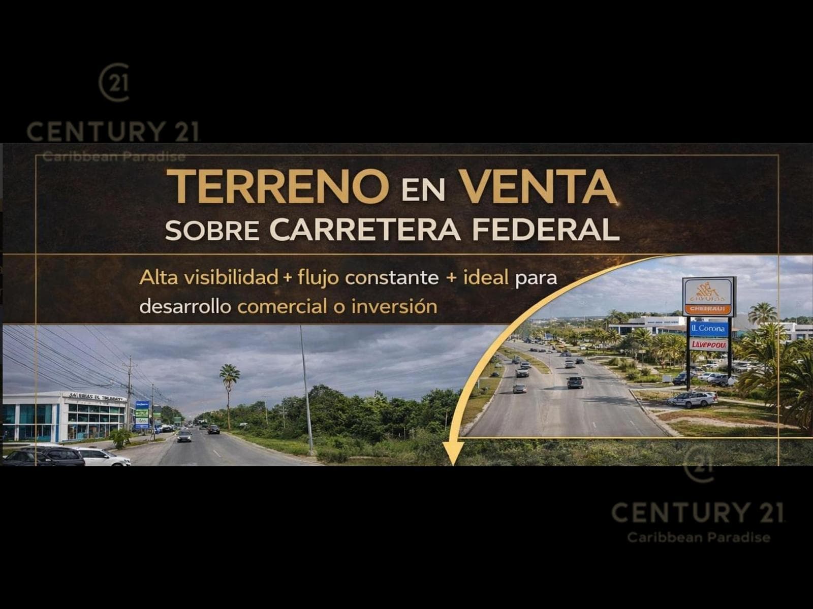 25,000 m² Commercial–Industrial Lot for Sale on Blvd. Playa del Carmen – Xcalacoco Area P4552