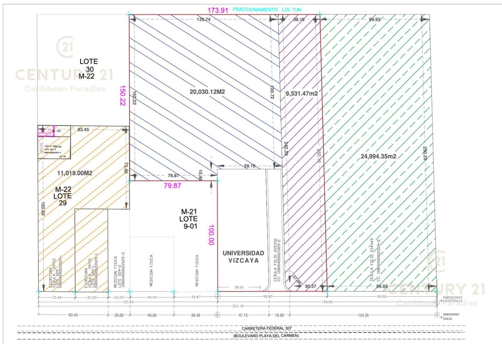 25,000 m² Commercial–Industrial Lot for Sale on Blvd. Playa del Carmen – Xcalacoco Area P4552