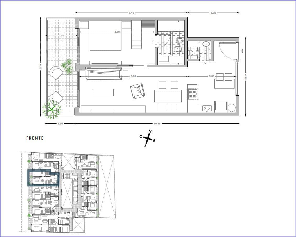 One-bedroom apartment for sale in Pocitos - 303