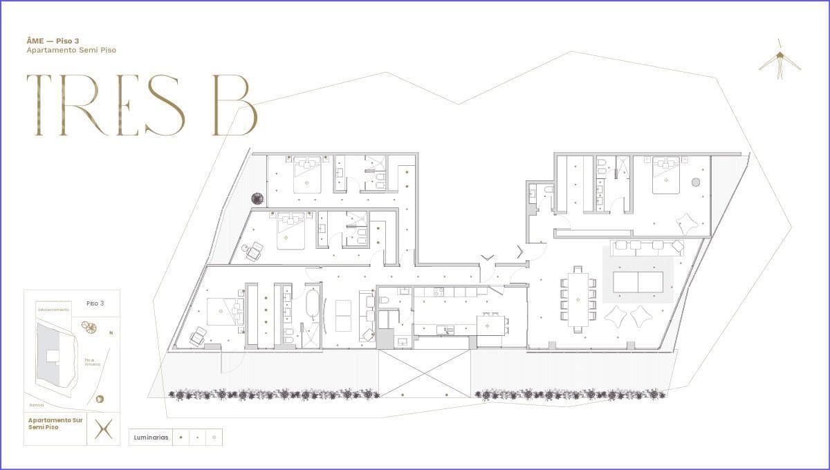 Four-bedroom apartment with living room for sale in Puerto Buceo - 3B