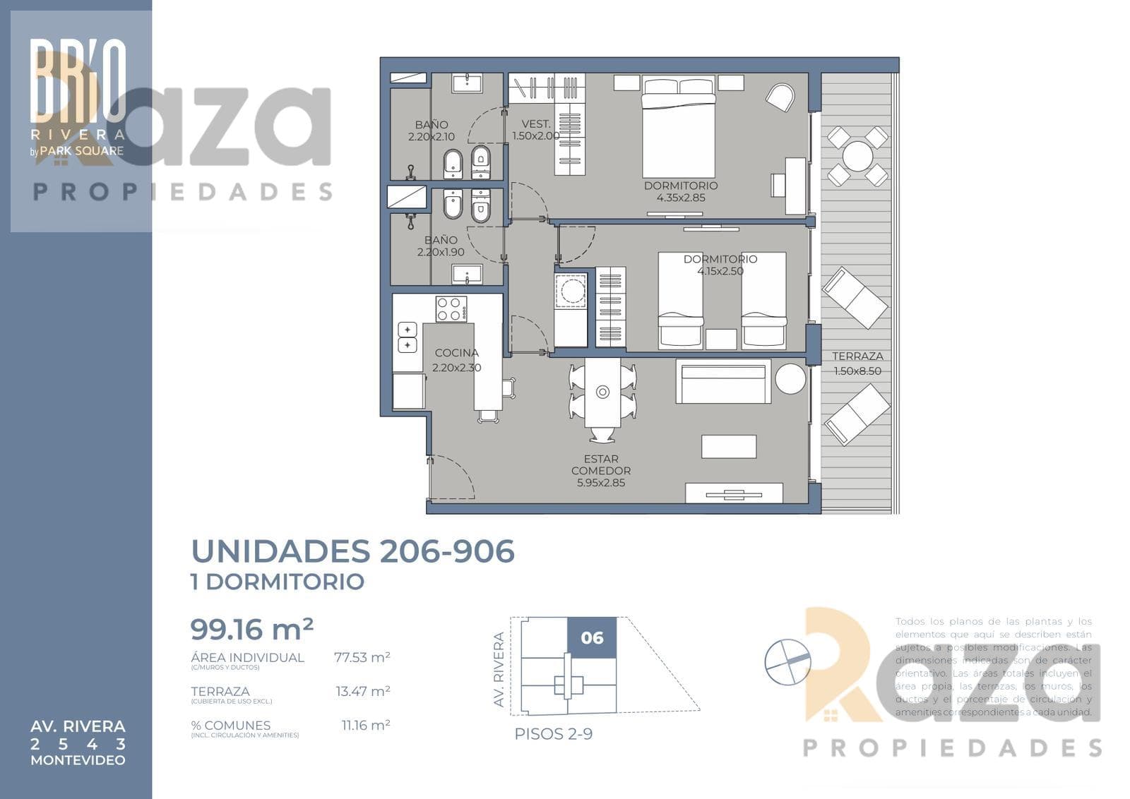 2-Bedroom Apartment for Sale in Pocitos