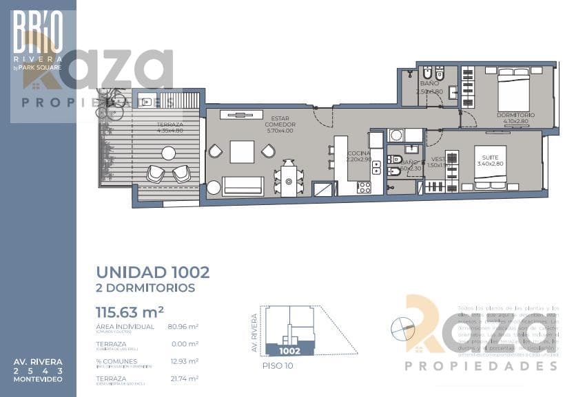 2-Bedroom Penthouse for Sale in Pocitos