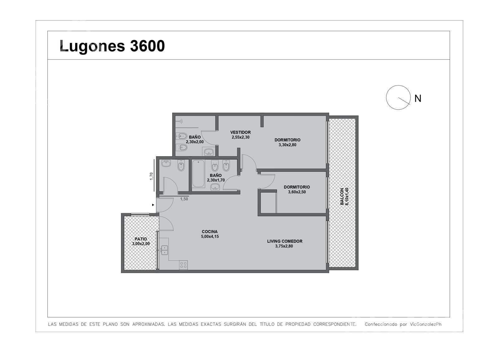 Brand-new 3-bedroom apartment with balcony - Saavedra