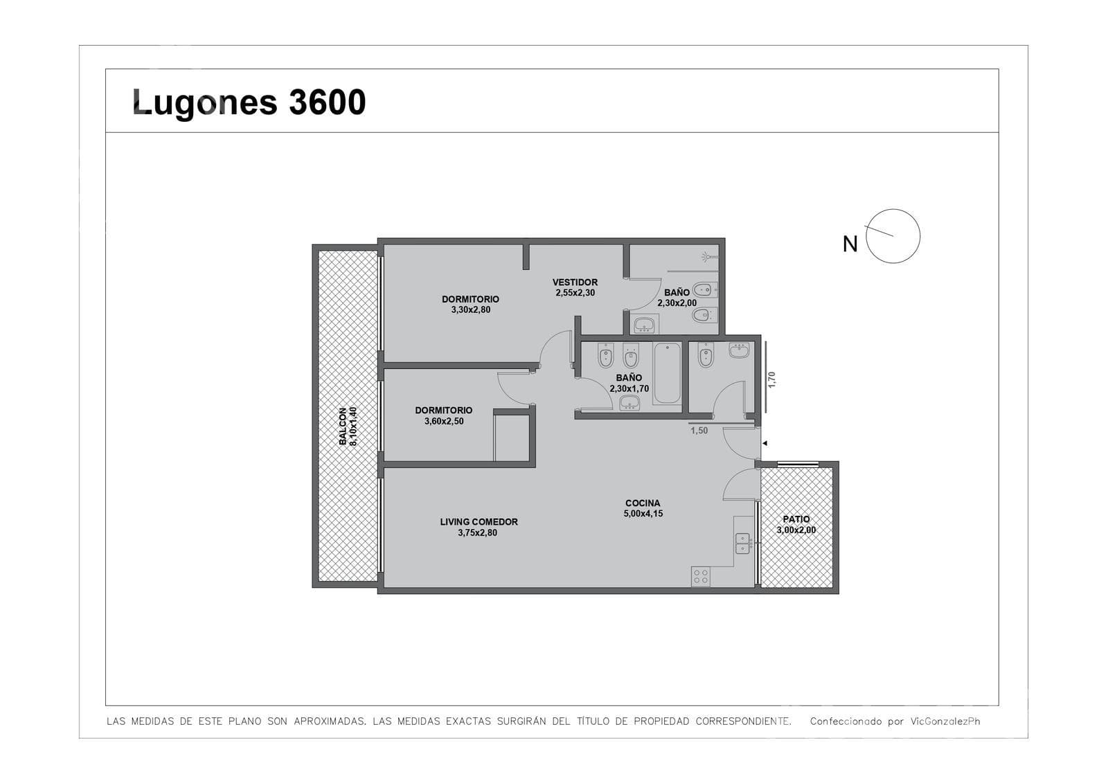 Brand-new 3-bedroom apartment with balcony - Saavedra