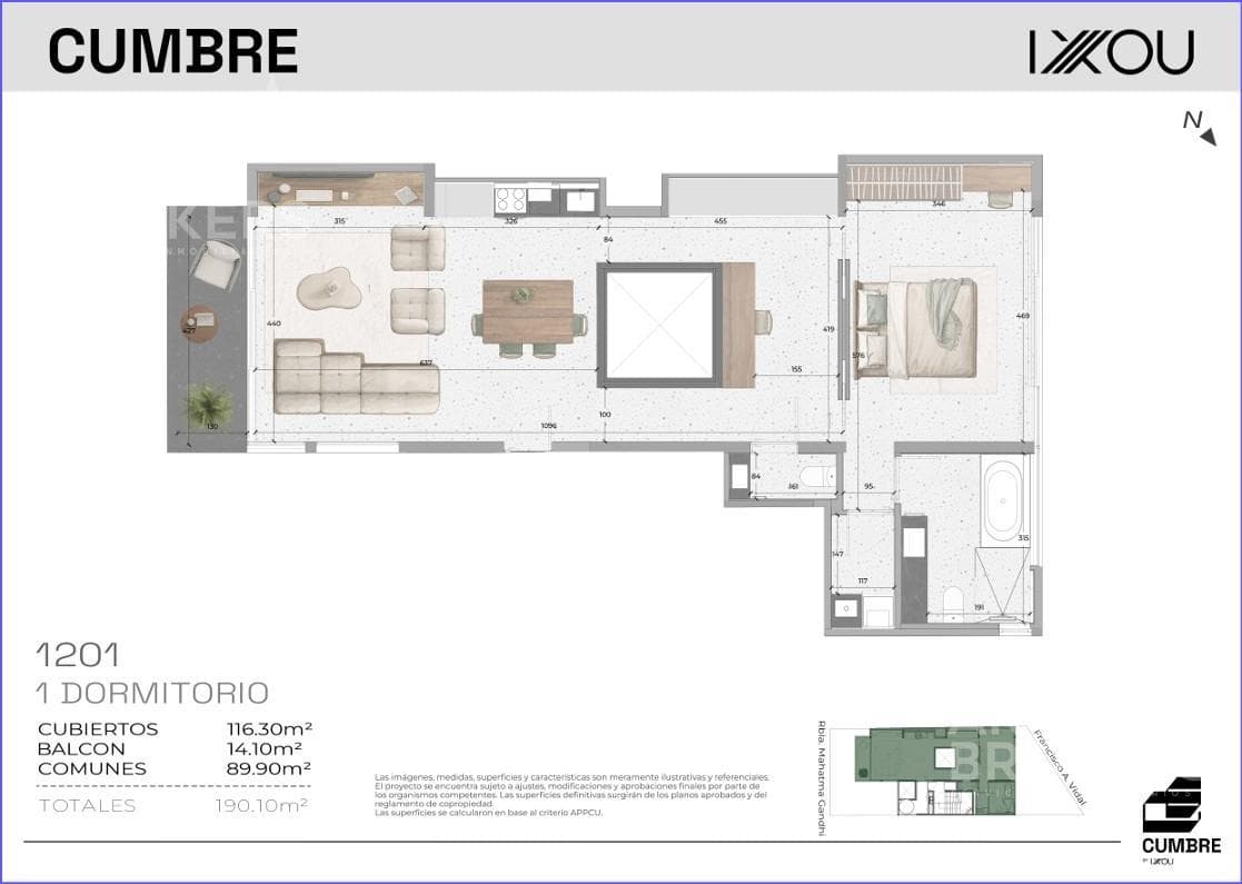 One-Bedroom Apartment for Sale in Punta Carretas - 1201