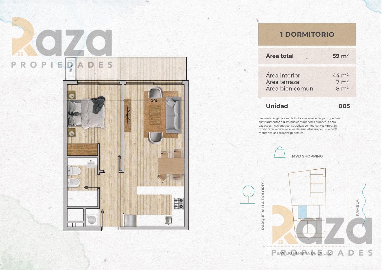 1-Bedroom Apartment for Sale in Pocitos Nuevo