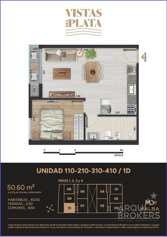 One-bedroom apartment for sale in Aguada - 410