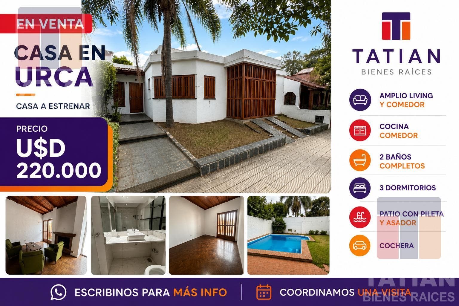Your Home in the Heart of Urca! Sturdy 3-Bedroom House with a Pool and Great Potential