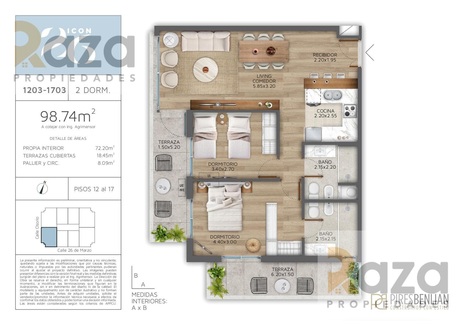 2-Bedroom Apartment for Sale in Pocitos