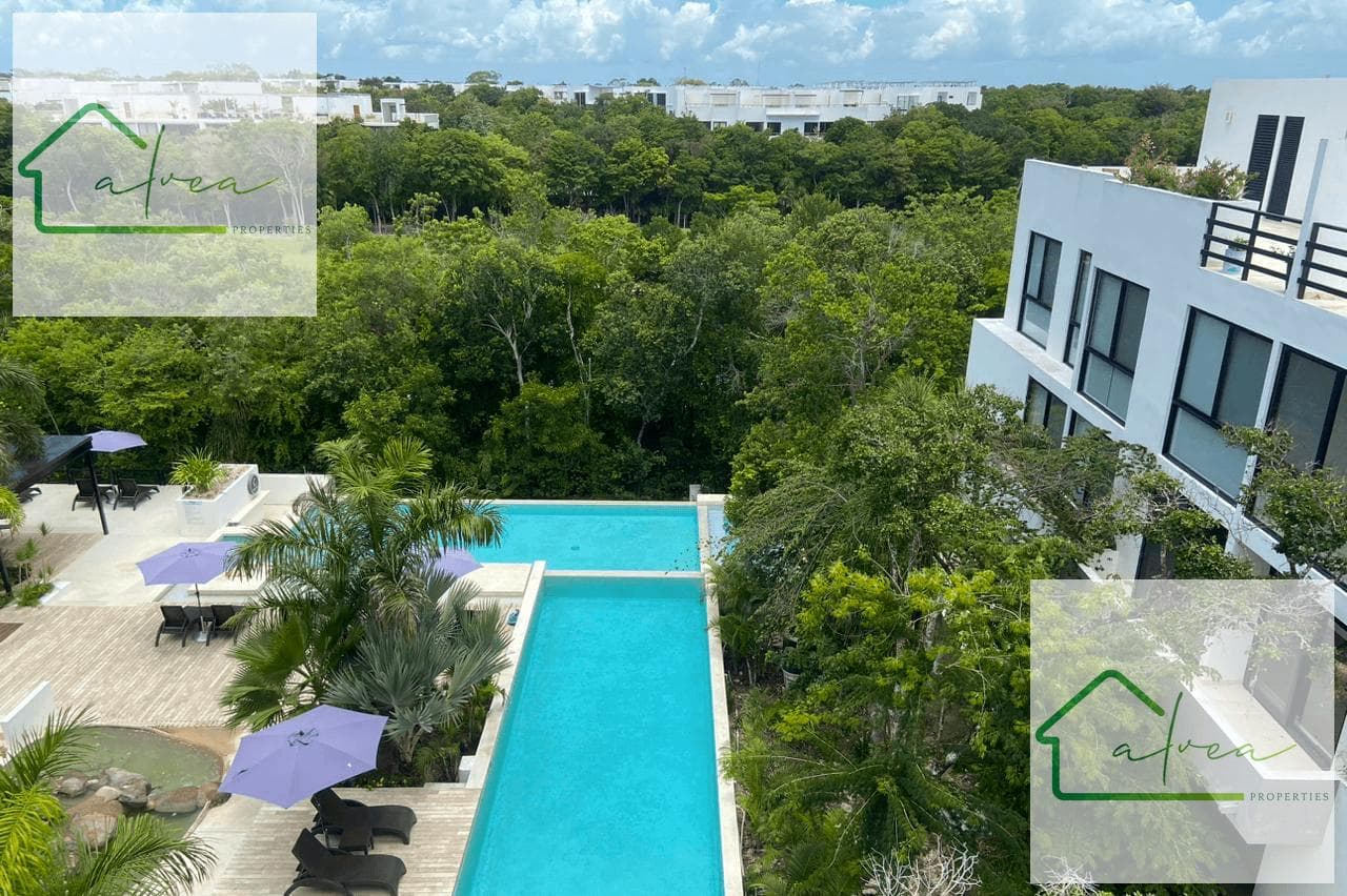 Luxury penthouse with a terrace and private hot tub at ANAH Village, Tulum Country Club
