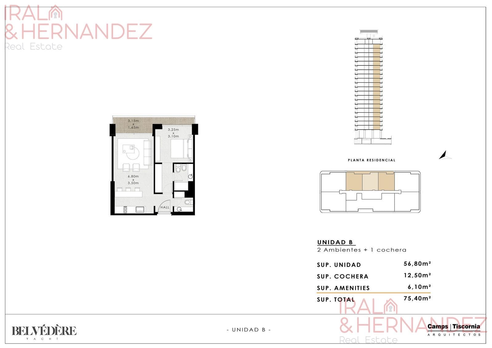 Brand-new 2-room apartment in Belvedere Yacht Nordelta