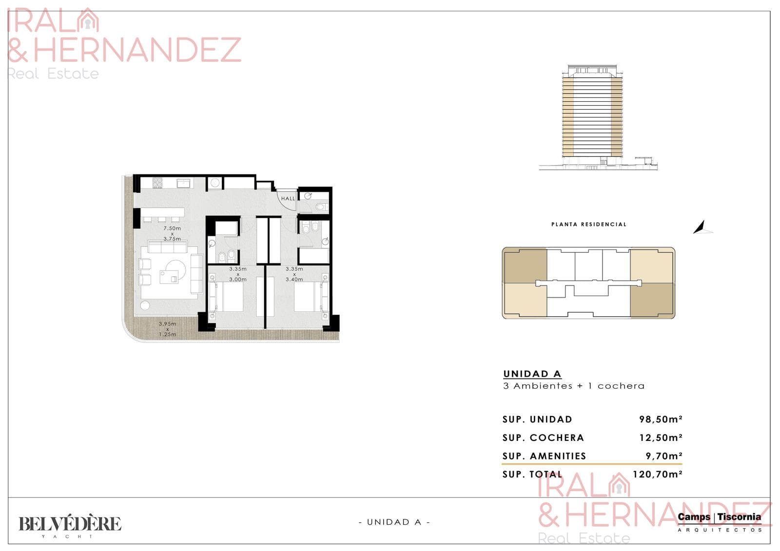 Brand-new 3-room apartment in Belvedere Yacht Nordelta
