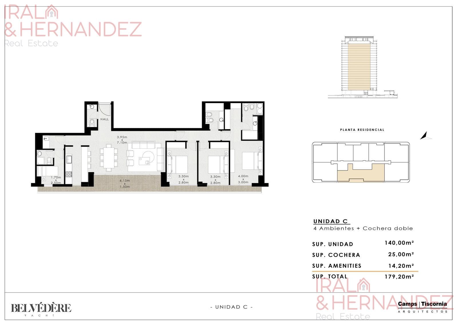 Brand-new 4-room apartment in Belvedere Yacht Nordelta