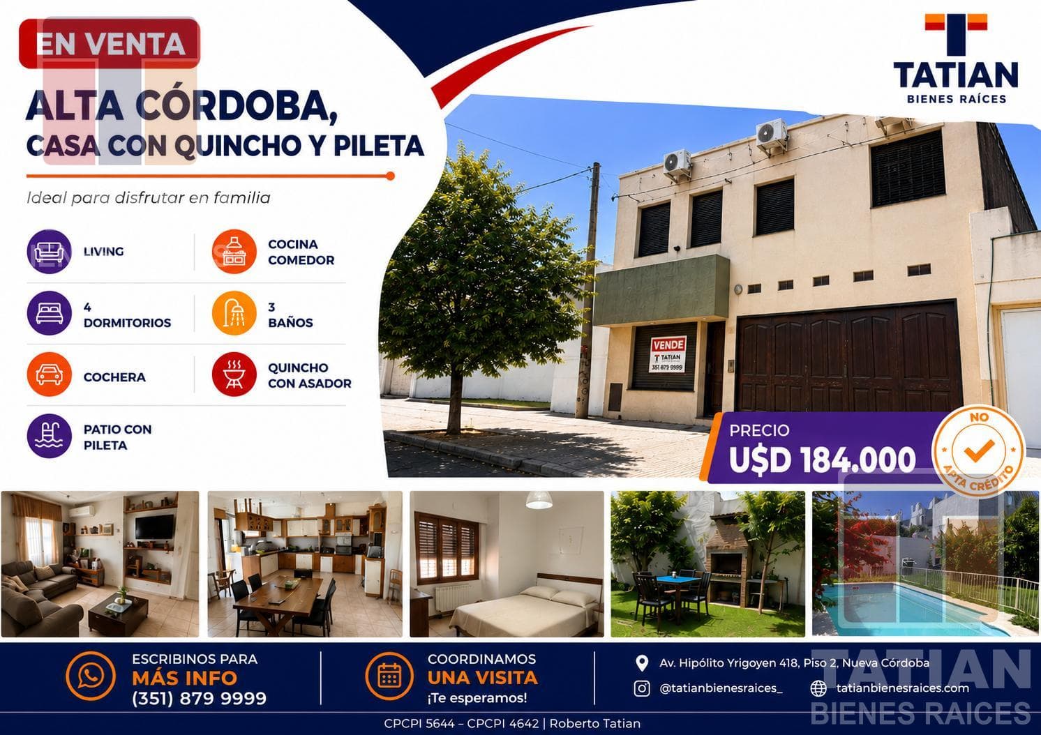 Your Family Oasis in Alta Córdoba! Spacious 4-Bedroom Home with a Pool and Barbecue Area