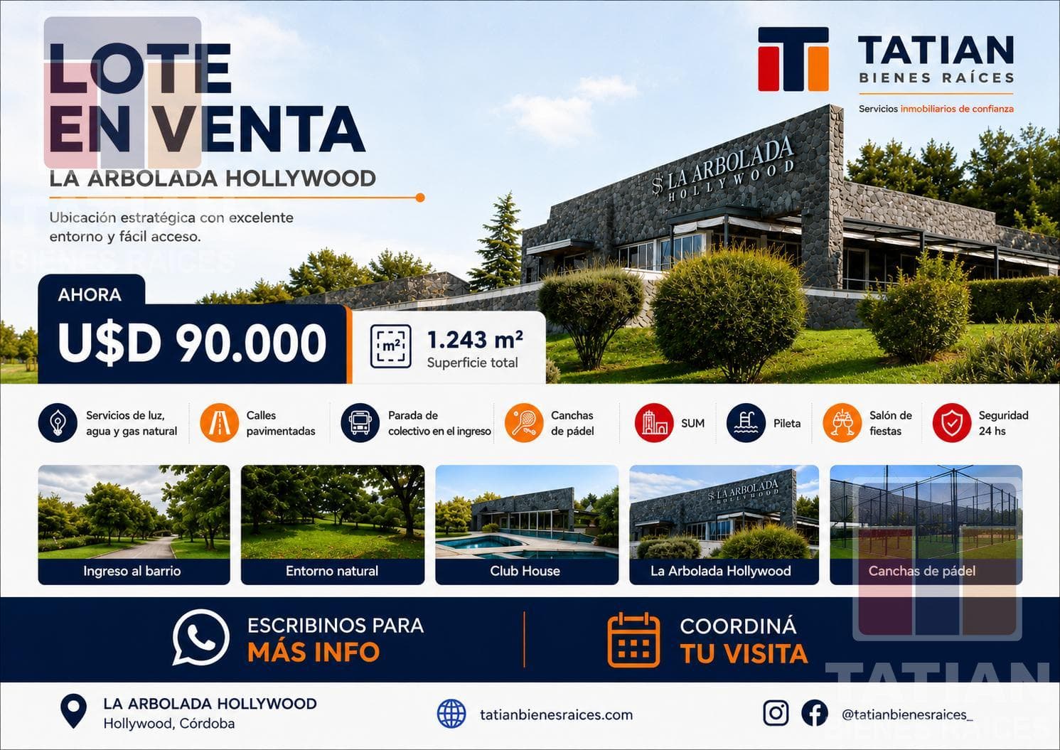 1,243-meter lot for sale with many trees