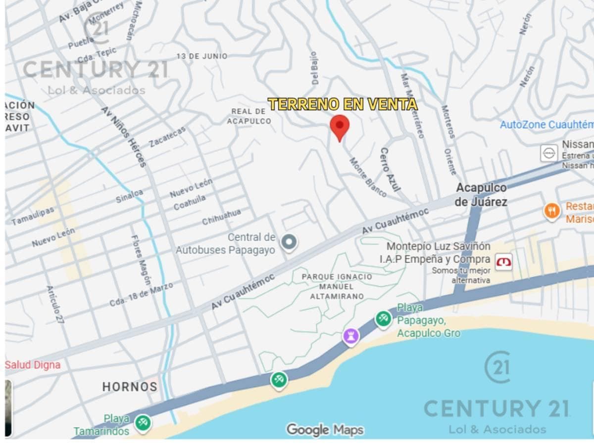 Land for Sale with High Potential in the Hornos Subdivision, Acapulco
