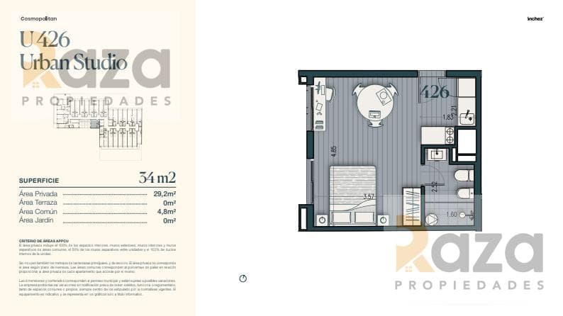 Studio Apartment for Sale in Parque Rodó