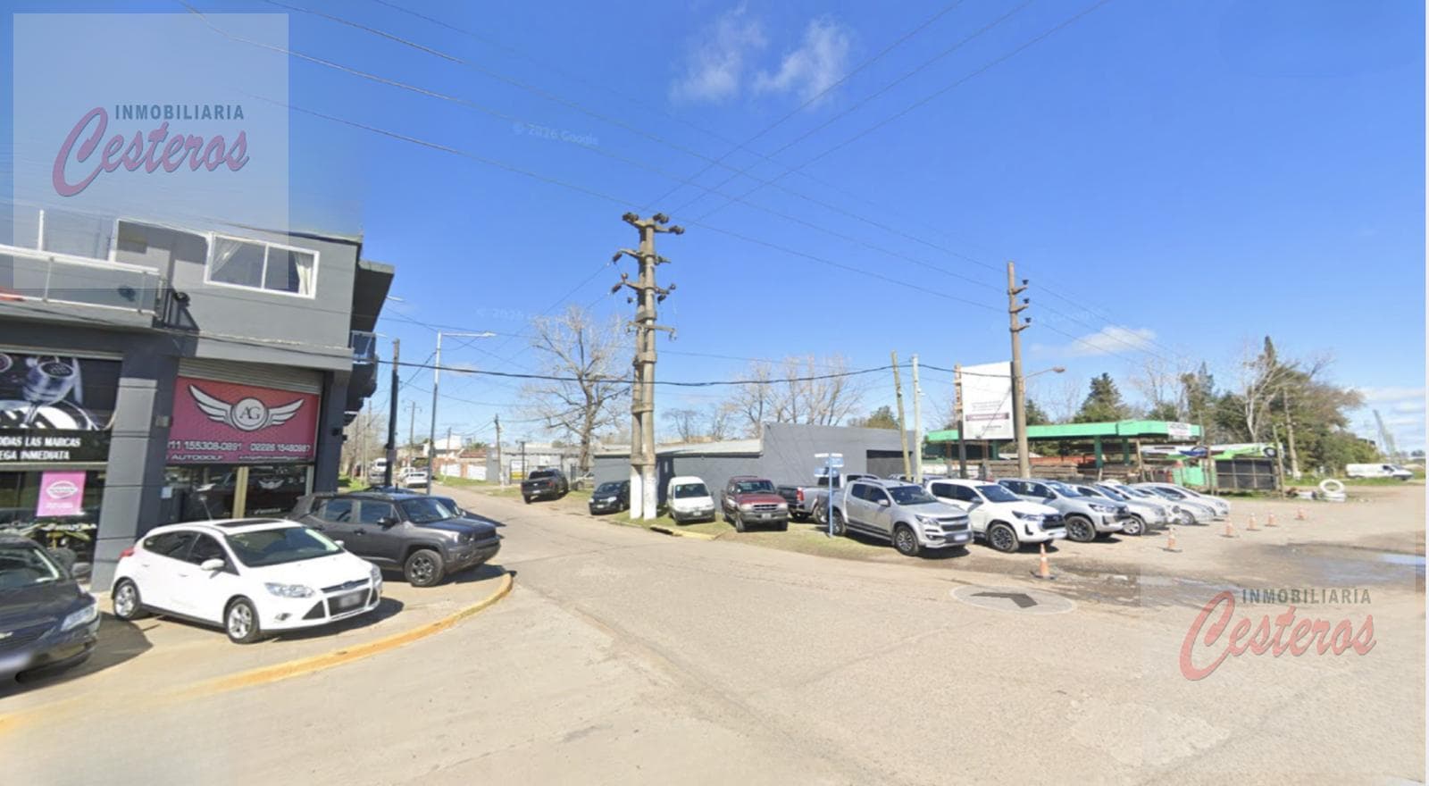 3 lots (946 m²) with commercial potential on Colectora and Brandsen, Cañuelas.