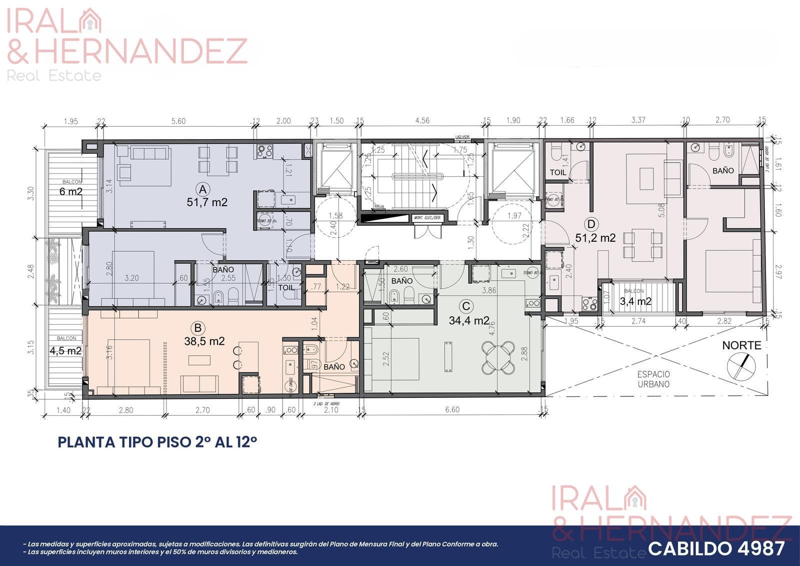 Studio apartment under construction in Nuñez - Full amenities