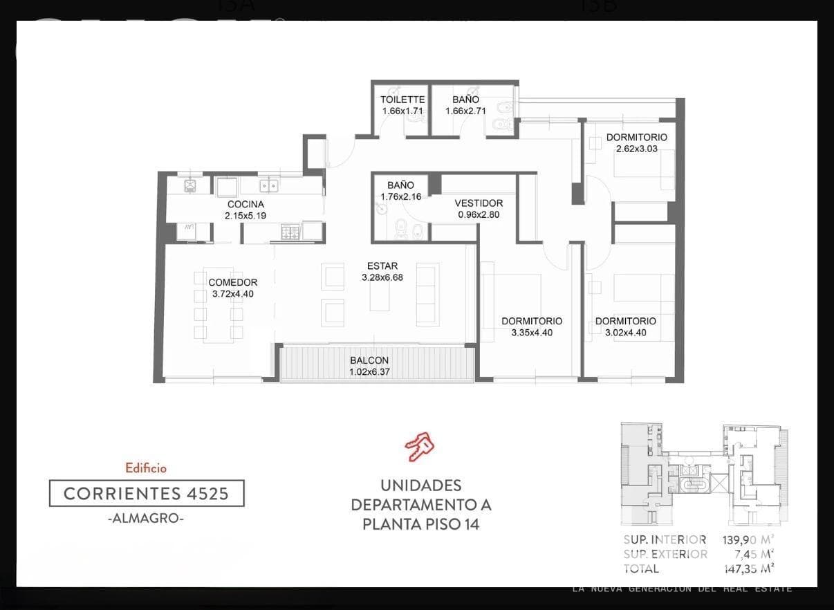 FOR SALE - 4-ROOM APARTMENT - BALCONY WITH GRILL - AMENITIES - ALMAGRO