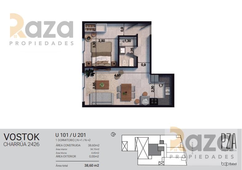 1-Bedroom Apartment for Sale in Pocitos