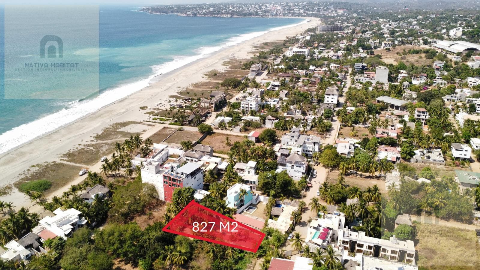 827-SQUARE-METER COMMERCIAL LOT ONE BLOCK FROM ZICATELA BEACH