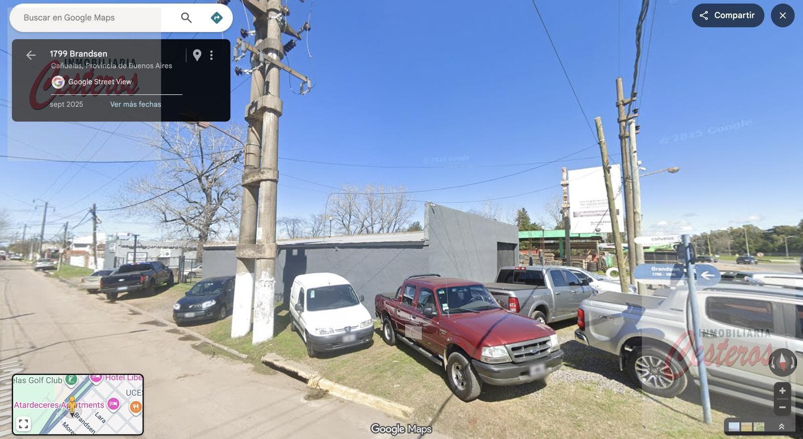2 lots on Pasaje Padre Diaz and Brandsen, at the entrance to Cañuelas.