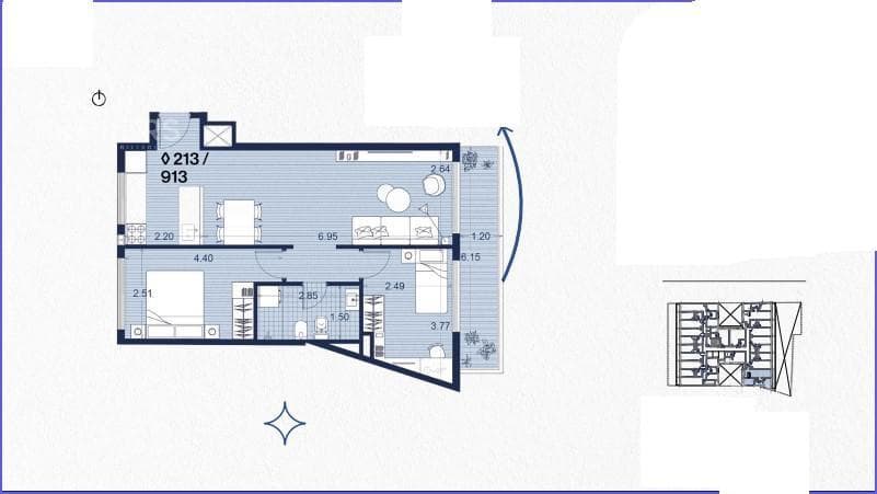 Two-Bedroom Apartment for Sale in Palermo - 713