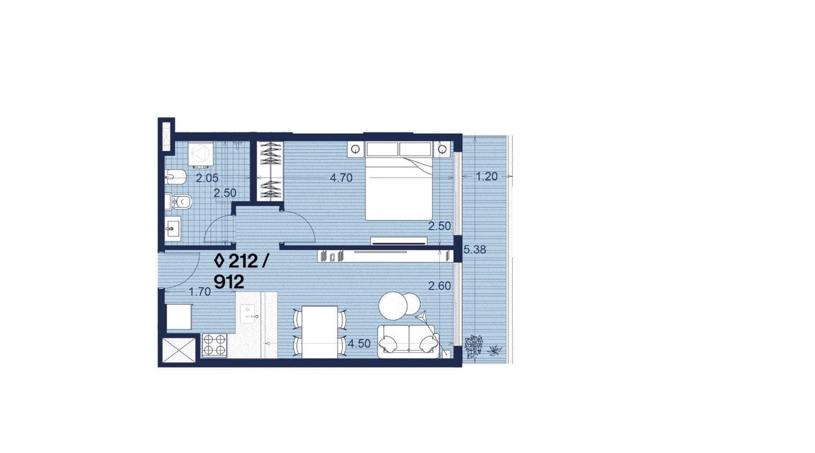 One-Bedroom Apartment for Sale in Palermo - 912