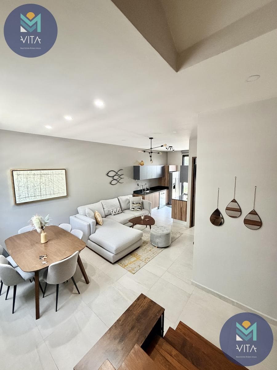 Furnished and Fully Equipped House for Rent in Playa del Carmen: 3 Bedrooms, 3 Bathrooms, Rooftop Pool